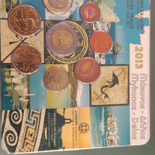 Greece Euro coinset 2013 Mykonos new