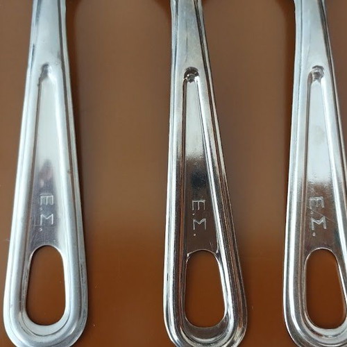 Greek Army Collectible Cutlery Set of 8, vintage stainless steel M-1926