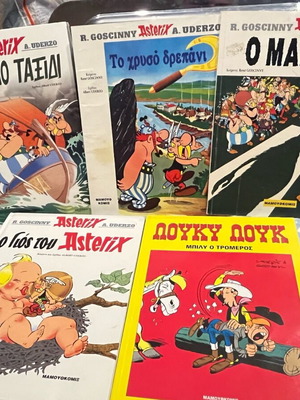 Lucky Luke and Asterix volumes and magazines like new