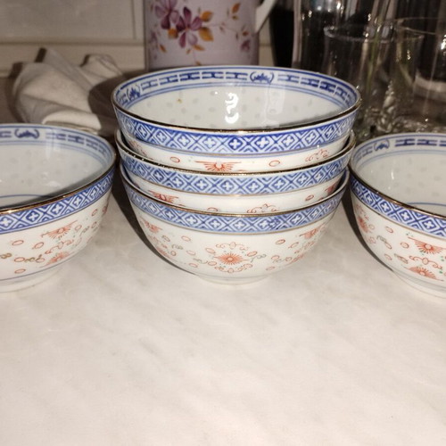 Vintage Jingdezhen Chinese Porcelain Set 10 Pieces like new