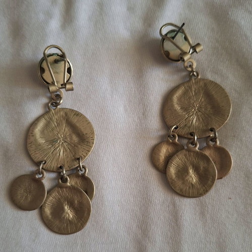 Bronze coin style earrings like new