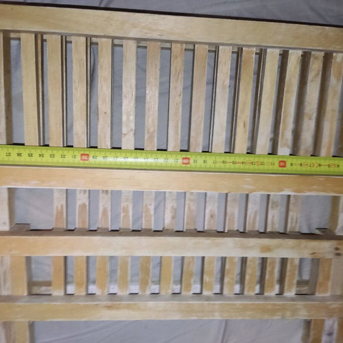 Wooden folding plate holder used