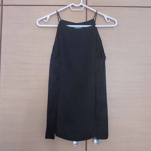 Zara satin halter top new, black, sizes S and M