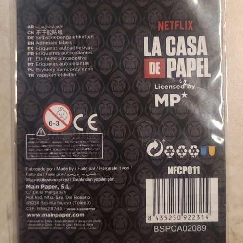 La Casa De Papel stickers sealed packaging