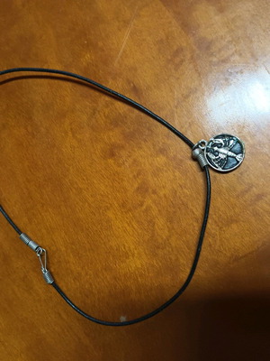 Scorpio necklace used, black and silver