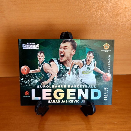 2025-26 Contenders Euroleague Panathinaikos Jasikevicius Legend 76/125 and Red Parallel cards new