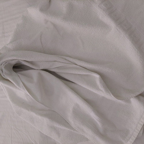 Beach and bath towels like new, 2 large, white and printed