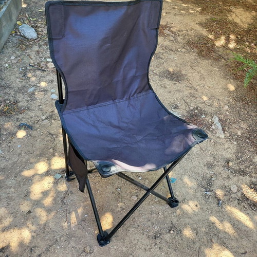 Steel Camping Chair new, heavy duty, foldable black