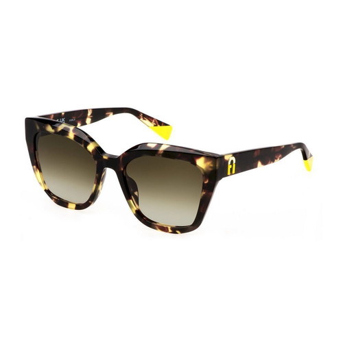 Furla Women's Sunglasses Brown Tortoise Shell Acetate Frame New