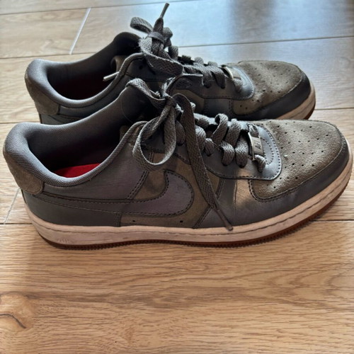 Nike AF1 athletic shoes gray silver used, size 40