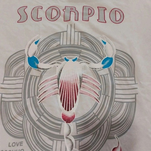 Set of 2 Scorpio T-shirts like new, size M, black and white