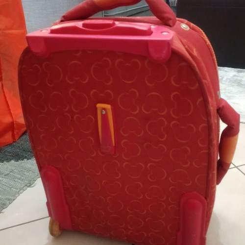 Children's suitcase used Mickey Mouse Clubhouse red