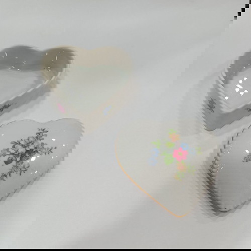 Vintage floral κουτάκι καρδιάς Lippelsdorf μεταχειρισμένο