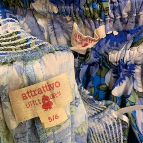 Attrattivo Little Ones summer set size 5/6 years blue floral like new