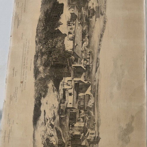 Lithograph panorama of Athens 1835 used