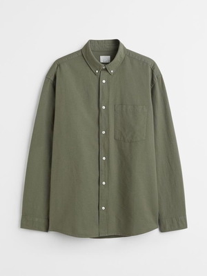 Ανδρικό Πουκάμισο Oxford Relaxed Fit Πράσινο Μέγεθος XL Νέο