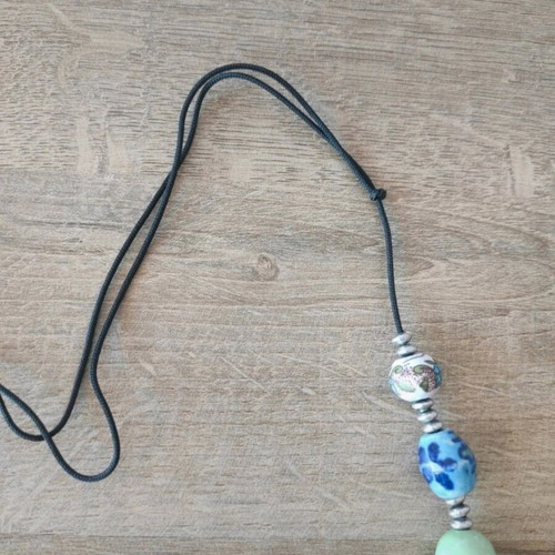 Necklace with colorful ceramic beads like new
