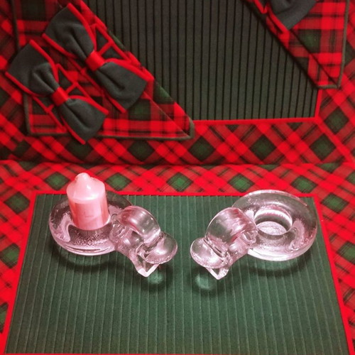 Kosta Boda Julbock candlesticks by Bertil Vallien new
