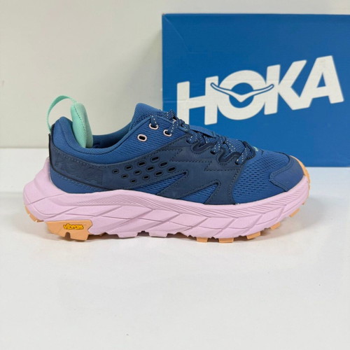 Hoka Anacapa Breeze Low new blue and pink sports shoes