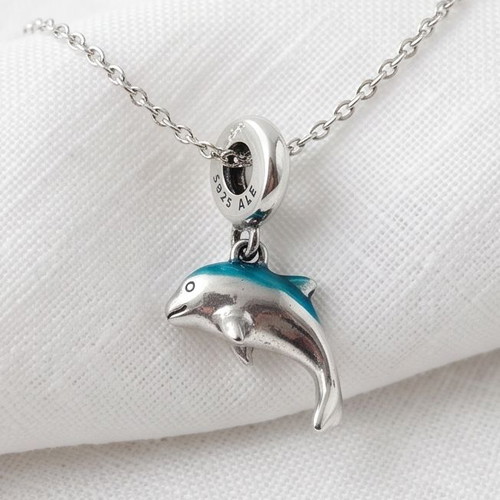 Pandora Dolphin Charm S925 New, Blue and Silver