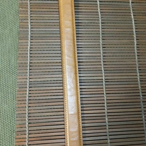 Beige leather belt used, size 115 cm