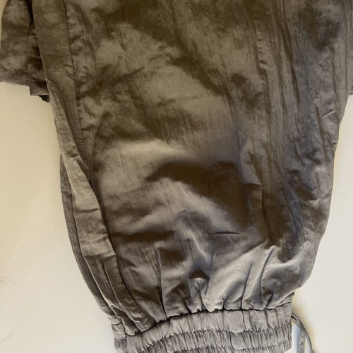 Zara wide satin pants, grey, size L