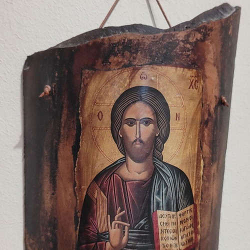 Christ image on tile like new