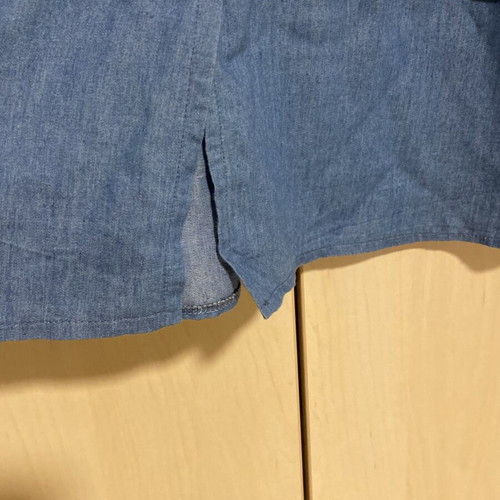 Celestino cotton blouse with denim detail like new, blue