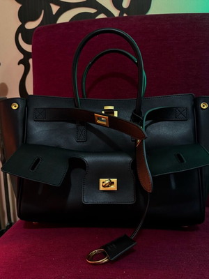 Balenciaga Bai Air Handbag Black and Gold like new