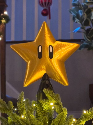 Super Mario Star new Christmas tree topper