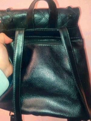 Backpack new with drawstrings, black, lightweight and spacious