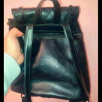 Backpack new with drawstrings, black, lightweight and spacious