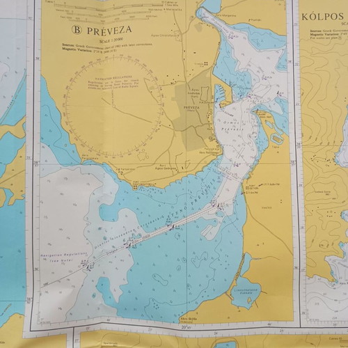 Map of Preveza wider area used, 2007, size 118x71 cm