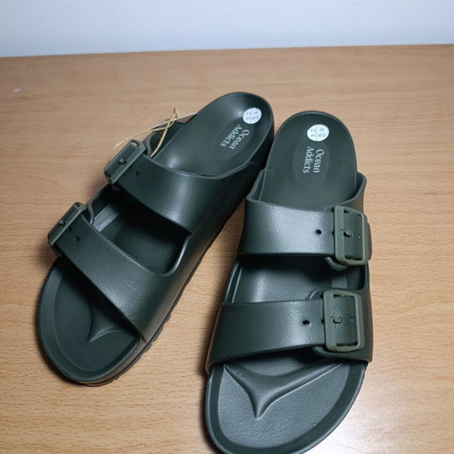 Ocean Addicts men's double buckle sandals khaki size 44