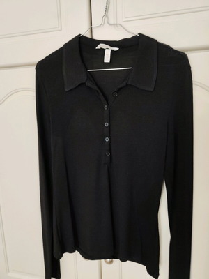 H&M Blouses with Collar Size M Like New, Black and White