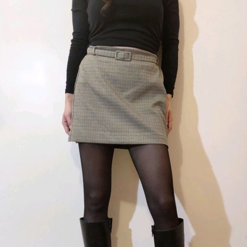 Mango skirt S-M like new, beige and brown with belt
