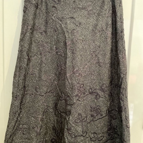 KLASS Collection vintage boucle flared midi skirt used, floral pattern
