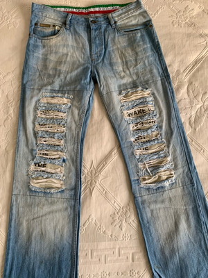 Vintage Dolce & Gabbana blue jeans used, made in Italy