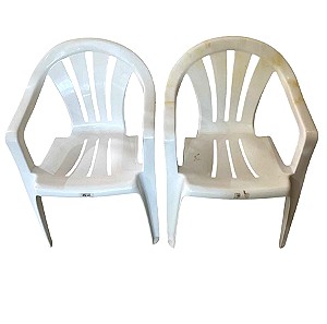 Σετ 2 πλαστικές καρέκλες εξωτερικού χώρου 79x57x42