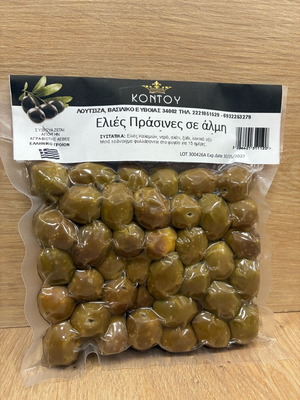 Evia green olives in brine new, 250 g pack