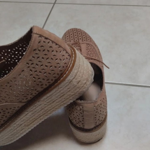 Oxfords platforms genuine leather shoes size 37 beige