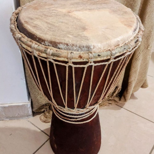 Djembe drum like new from Morocco, 45 cm height
