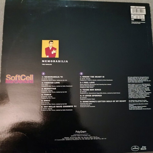 Soft Cell Marc Almond Memorabilia vinyl LP like new, electronic