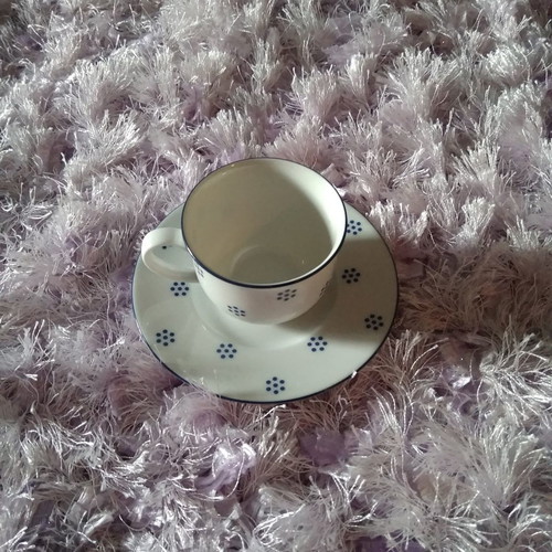 Set of 6 porcelain coffee cups new with saucers