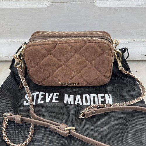 Steve Madden crossbody bag like new, tan quilted