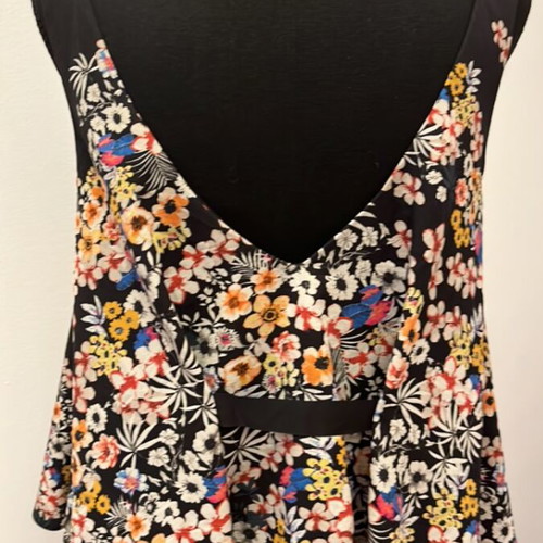Vintage printed blouse in two layers like new, size S-M