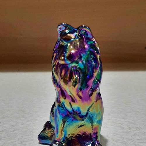 Mosser Art Glass Collie Dog Figurine Lassie new