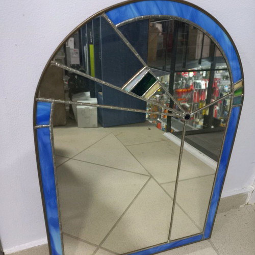 Stained glass handmade mirror new, dimensions H57 × W42