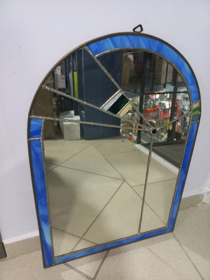 Stained glass handmade mirror new, dimensions H57 × W42