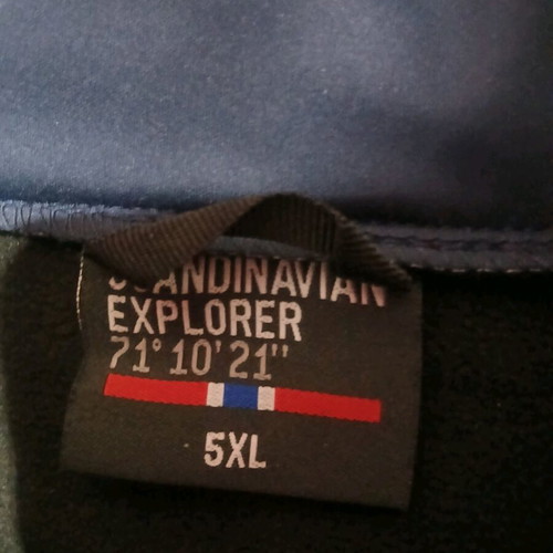Scandinavian Explorer 71 10 21 men's jacket 5XL blue new with fleece lining